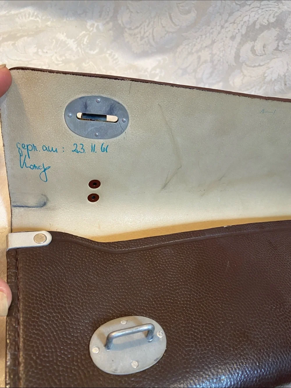 Vintage-Inspired Banana Republic Brown Leather Men's Clutch Bag Tool Case